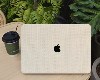 Woven Macbook Case, Cream Textured Protective Case for Macbook Air 13 /Pro13/RITIAN 13/13.6Air(M2 2022)/15 Air (M2 2023), Frosted Mac Case