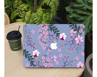 Japanische Rosa Kirschblüten MacBook Hülle, 13 14 15 Zoll Laptop Hartschalenhülle für MacBook Air 13/Pro 13/Pro14/Air 15/Pro16 Ölfarbenkoffer