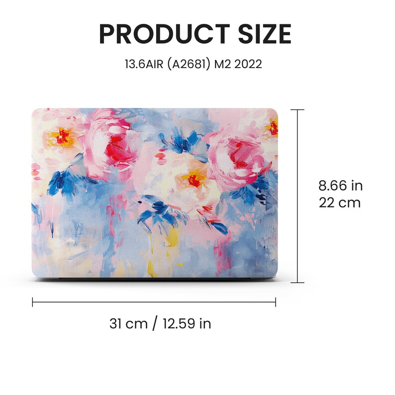 Spring Flowers Oil Paint MacBook Sleeve, 13 15-inch Hard Laptop Case for MacBook Air 13/Pro 13/RITIAN 13/Air 15, M1 M2 2023 2022 Case Cover image 9