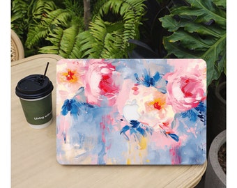 Housse pour MacBook, 13 pouces, peinture à l'huile, fleurs de printemps, étui rigide pour ordinateur portable 15 pouces pour MacBook Air 13/Pro 13/RITIAN 13/Air 15, M1 M2 2023 2022