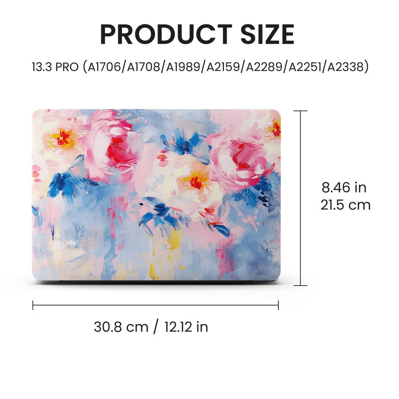 Spring Flowers Oil Paint MacBook Sleeve, 13 15-inch Hard Laptop Case for MacBook Air 13/Pro 13/RITIAN 13/Air 15, M1 M2 2023 2022 Case Cover image 7