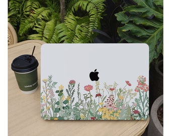 Coque fleurie pour MacBook Air 13 15 pouces, MacBook Pro 13 M1 M2 (A2681/A2941) Touch Bar Retina pour ordinateur portable rigide