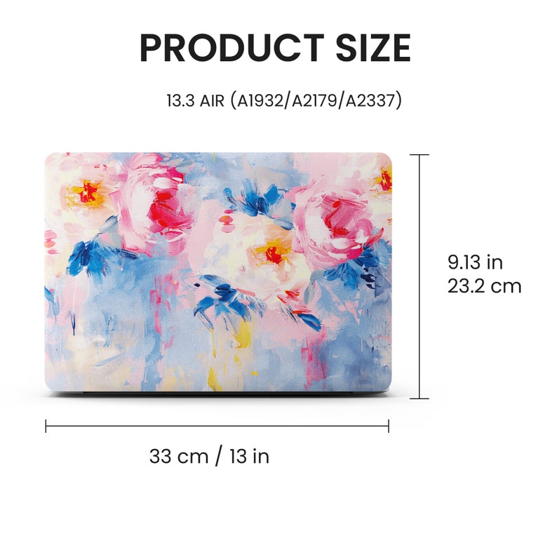 Spring Flowers Oil Paint MacBook Sleeve, 13 15-inch Hard Laptop Case for MacBook Air 13/Pro 13/RITIAN 13/Air 15, M1 M2 2023 2022 Case Cover No Logo