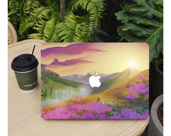 Étui pour MacBook Sunset Valley, étui rigide pour ordinateur portable 13 14 15 pouces pour MacBook Air 13,6M2/Pro 13M1M2M3/Air 15M1M2M3/Pro16, étui pour peinture à l'huile