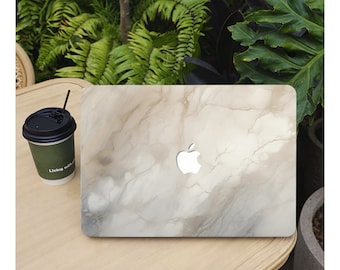 Beige Gray Marble MacBook Case, Fit 13 14 15 Inch Laptop Hard Shell Case for MacBook Air 13M1M2/Pro 13/Pro 14/Air 15M1M2M3/Pro16 Case