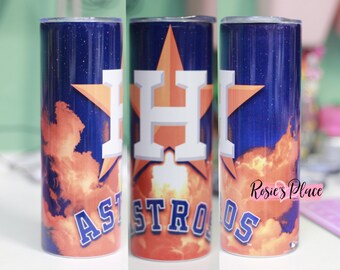 20oz skinny tumbler, houston tumbler, houston baseball tumbler, baseball tumbler, orange tumblers, texas champions, jeremy pena