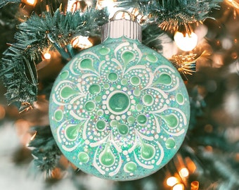 Christmas Ornament, 3" Ornament, Mandala Ornament