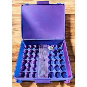 Peptide Vial Storage Case Holds 54 + Silica Gel Holder | Fridge/Freezer Organizer 3D Printed