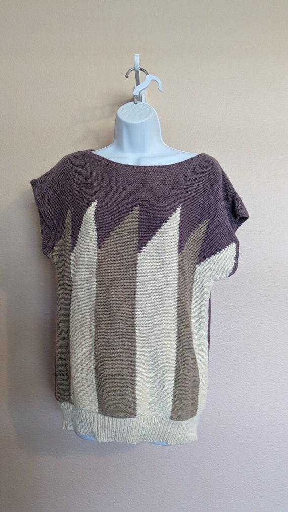 Catalina Vintage Short Sleeve Sweater Purple, Medi