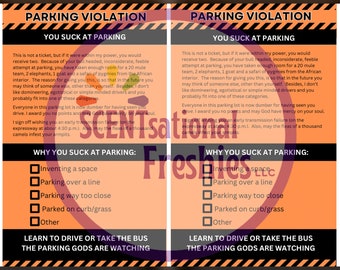 Funny Fake Parking Ticket Violation Joke