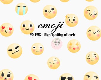 Emoji Clipart Set | World Emoji Day PNG | Kawaii Digital Emojis