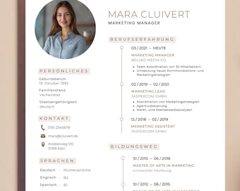 Application template with CV cover letter cover sheet with photo sample template educational background professional experience Canva