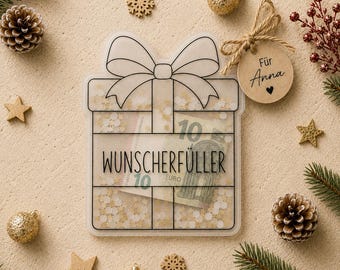 Tarjetas Shaker: ideales para cumplir deseos en Navidad o cumpleaños | Envases para regalos en efectivo y vales | Bolsas de confeti | Tarjeta Shaker