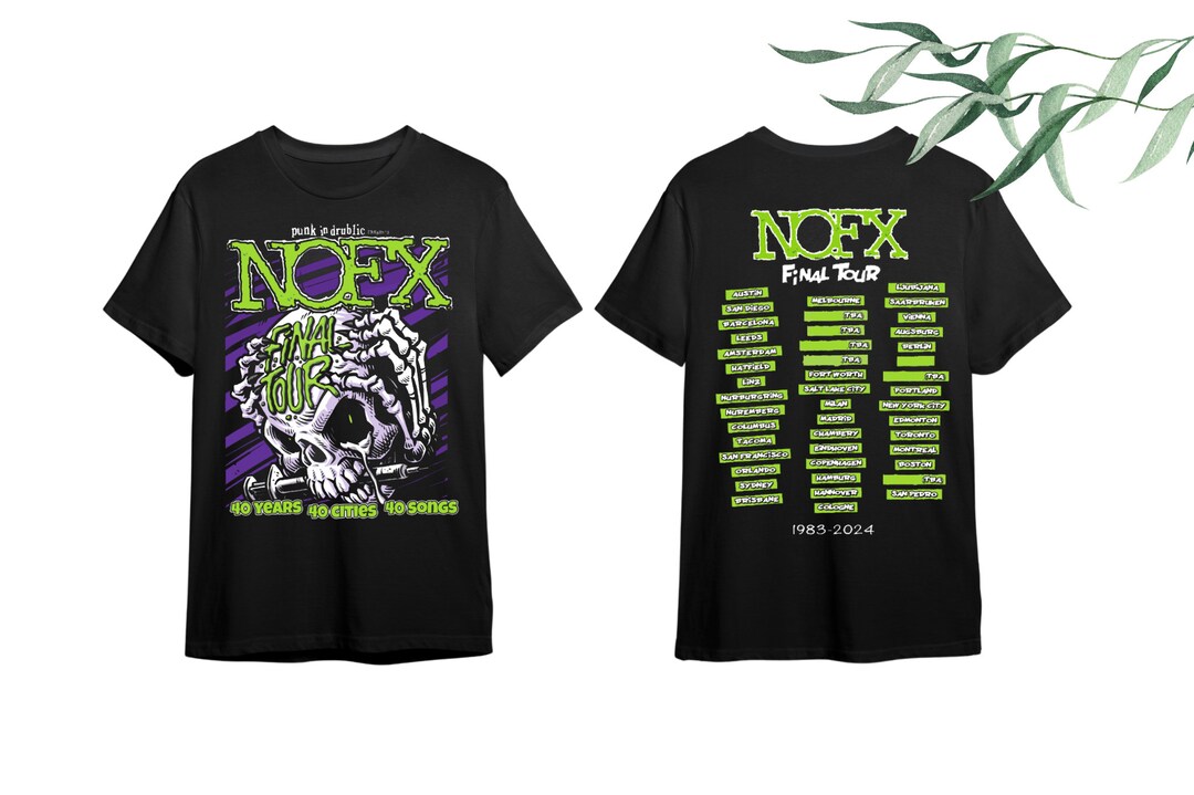 Nofx Final Tour Shirt, Shirt Tour 2024, Double Sided Shirt Etsy Australia