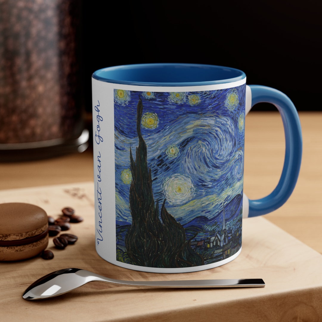 Vincent Van Gogh Stary Night Accent Coffee Mug, 11oz, Art Lovers Coffee ...