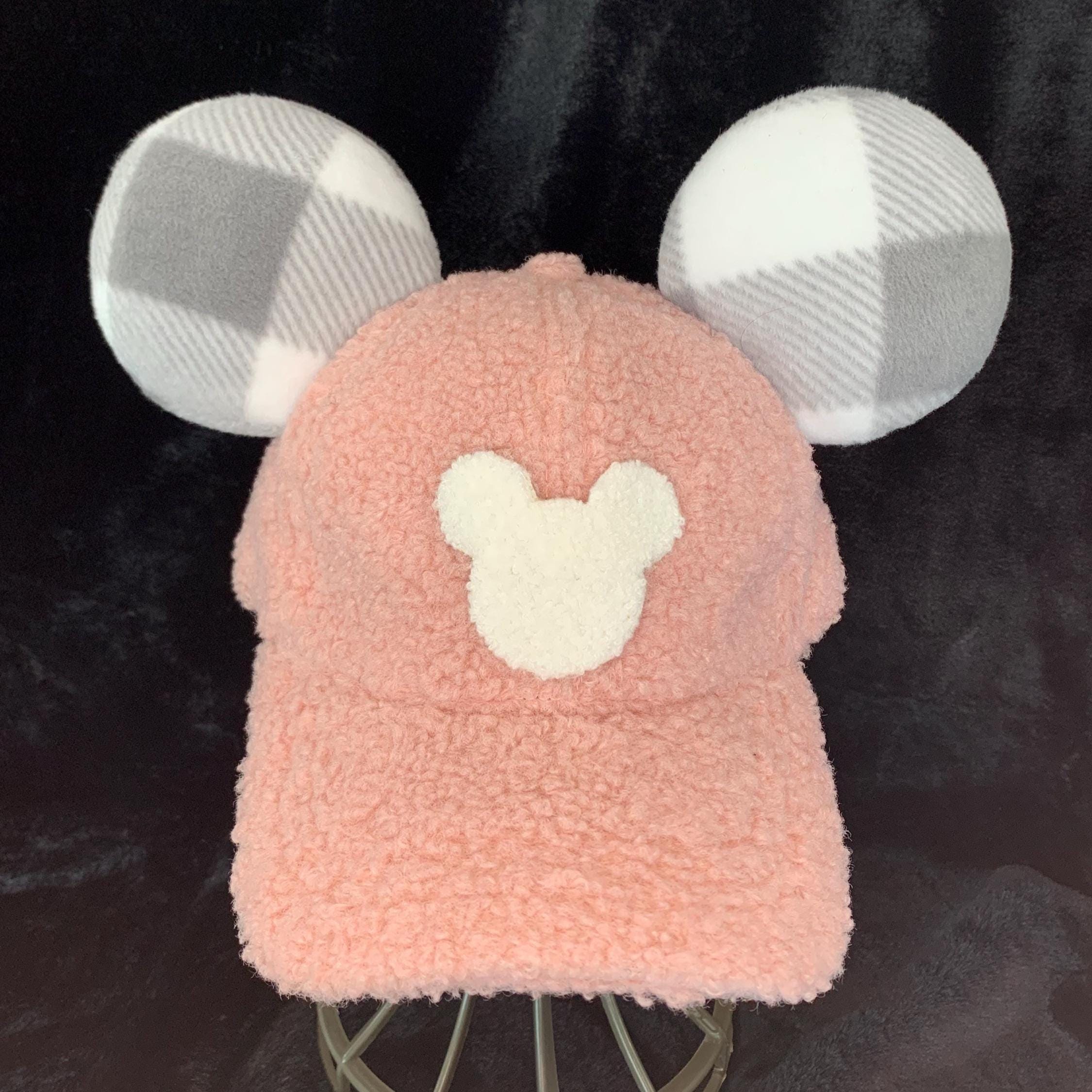 Disney Cream Sherpa Hat with Pink Bow & Ears which one would you style? ? looking for the new sherpa  main image 2
