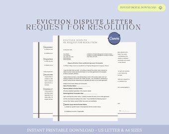 Eviction Dispute Request for Resolution Letter,Eviction (Rental) Dispute Letter,DIY Credit Repair,Rental Dispute Letter,Credit Investigation