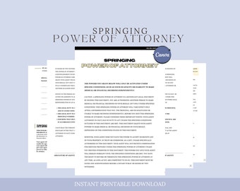 Springing Power of Attorney, Conditional POA, Health-Triggered POA, Springing Legal Power, Triggering Conditions, Contingent Authority,Canva