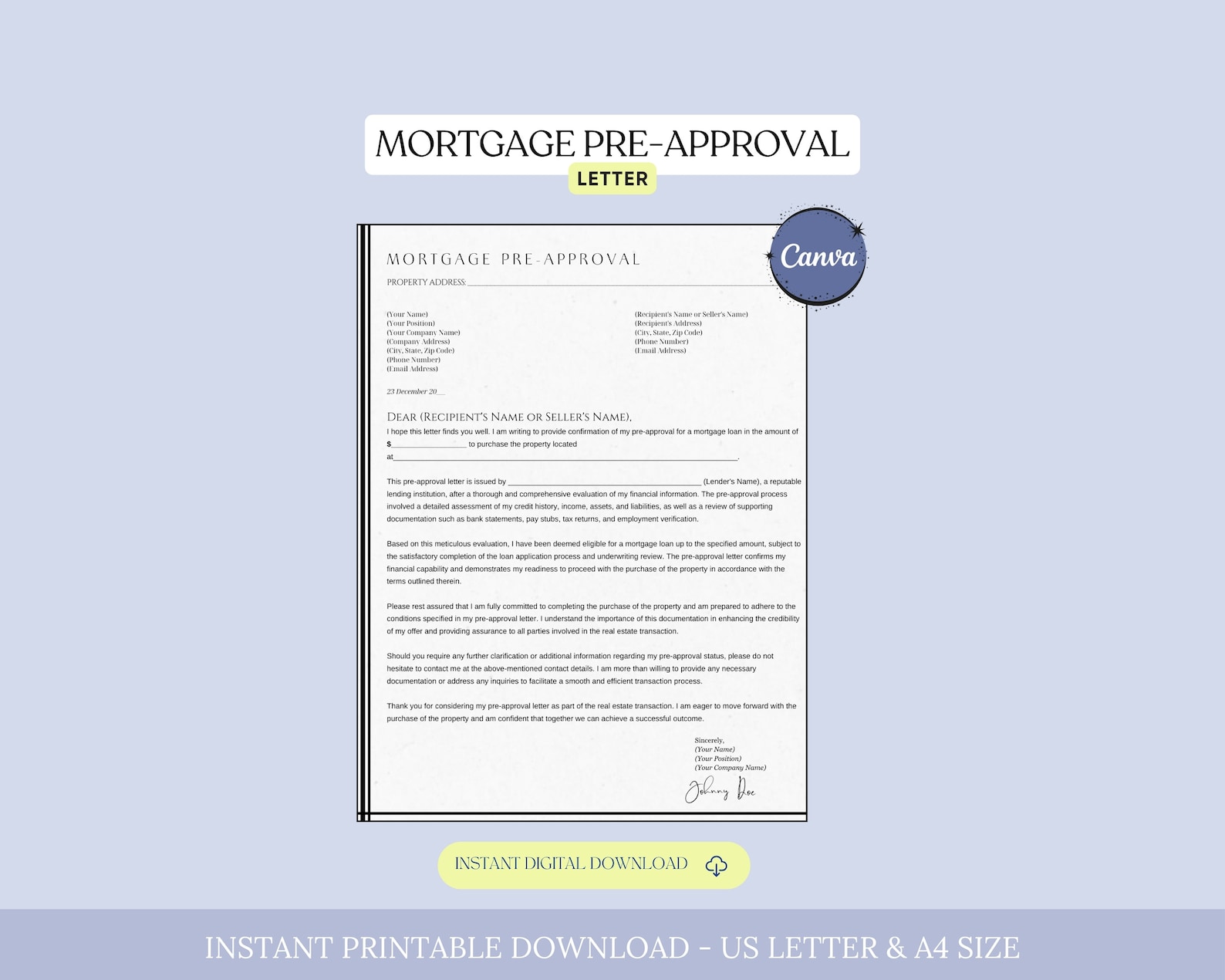 Mortgage Pre-approval Letter, Proof of Funds, Home Loan Approval