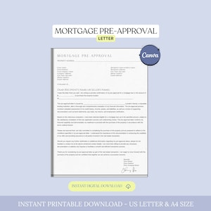 Carta de preaprobación de hipoteca, comprobante de fondos, aprobación de préstamo hipotecario, plantilla de preaprobación editable, documento de aprobación de hipoteca, aprobación bancaria