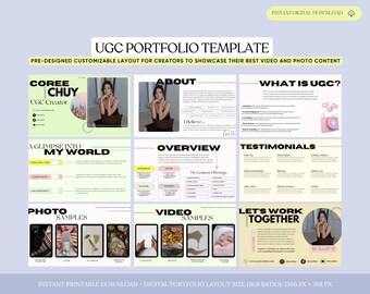 UGC Portfolio Template, UGC Website Template, Ugc Canva Template, Ugc Website Canva, Canva Website Template for Ugc Creator, Ugc Template