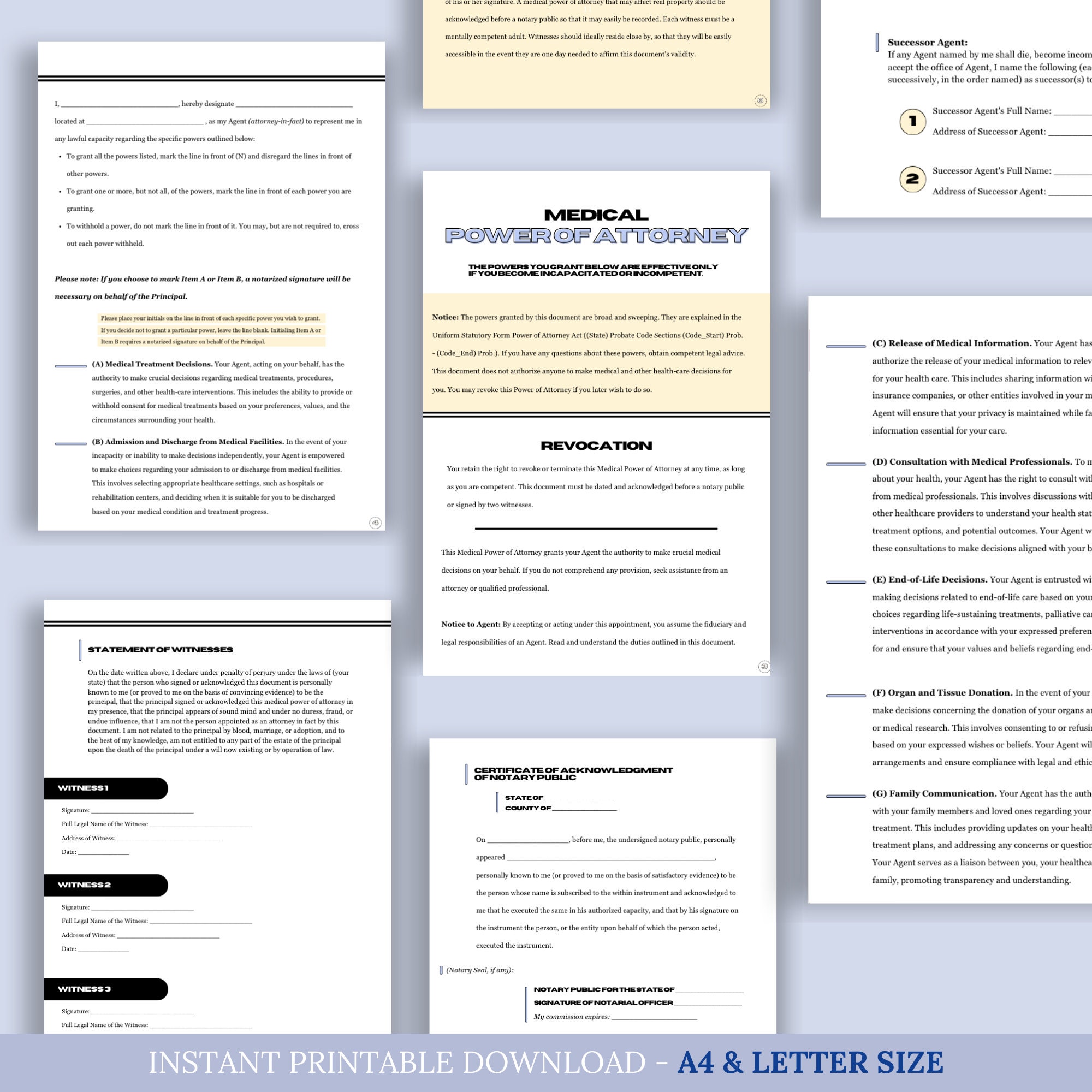 Medical power of attorney template healthcare poa medical poa health