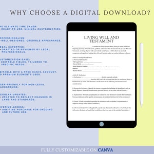 Living Will and Testament, Last Will and Testament Template, Last Will and Testament Form, Last ...