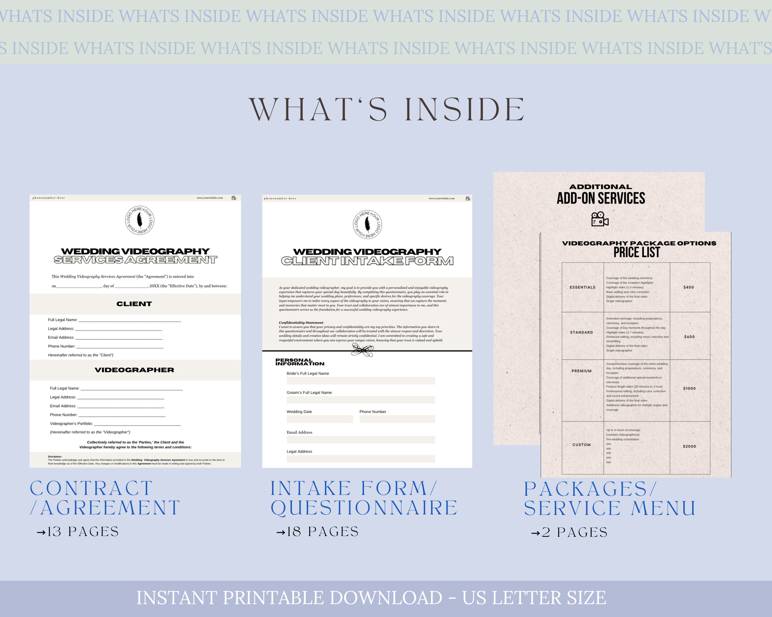 Wedding Videography Contract Template, Wedding Videographer Contract