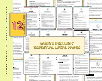Website Security Essential Legal Pages Bundle Pack, Privacy Policy, Terms and Conditions, Website Security, Web Legal Pages, Disclaimers,CSR