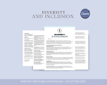 Diversity and Inclusion Statement, Equality Statement, Diversity Definition, Inclusion Statement, Website Statement, Privacy Policy, Canva
