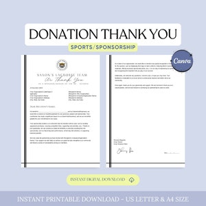 Plantilla de carta de agradecimiento por donación, reconocimiento de patrocinadores de equipos, reconocimiento de patrocinadores de clubes deportivos, carta de agradecimiento por patrocinio de equipos, atleta