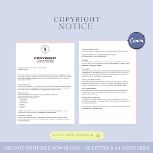 Avviso di copyright, Contratto di proprietà intellettuale, Marchio di copyright, Proprietà e licenza, Contratto scritto, Violazione del copyright, Canva