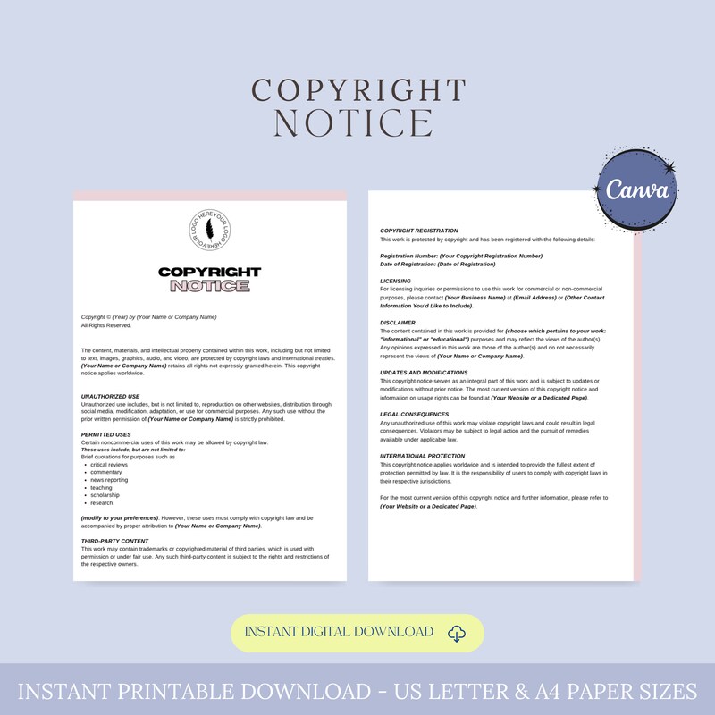 Copyright Release - Etsy