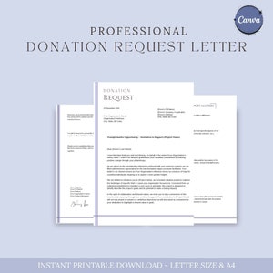 Carta de solicitud de donación, carta de patrocinio, carta de donación, carta de recaudación de fondos, solicitud de dinero, carta de financiación, carta de solicitud de donante, Canva