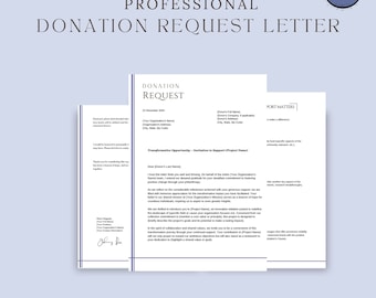 Donation Request Letter, Sponsorship Letter, Donation Letter, Fundraising Letter, Ask for Money, Fund Letter,Donor Request Letter, Canva