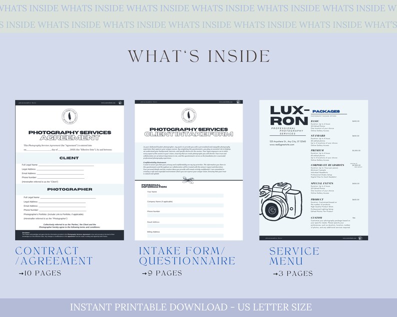 General Photography Contract Template, Forms for Photographers ...