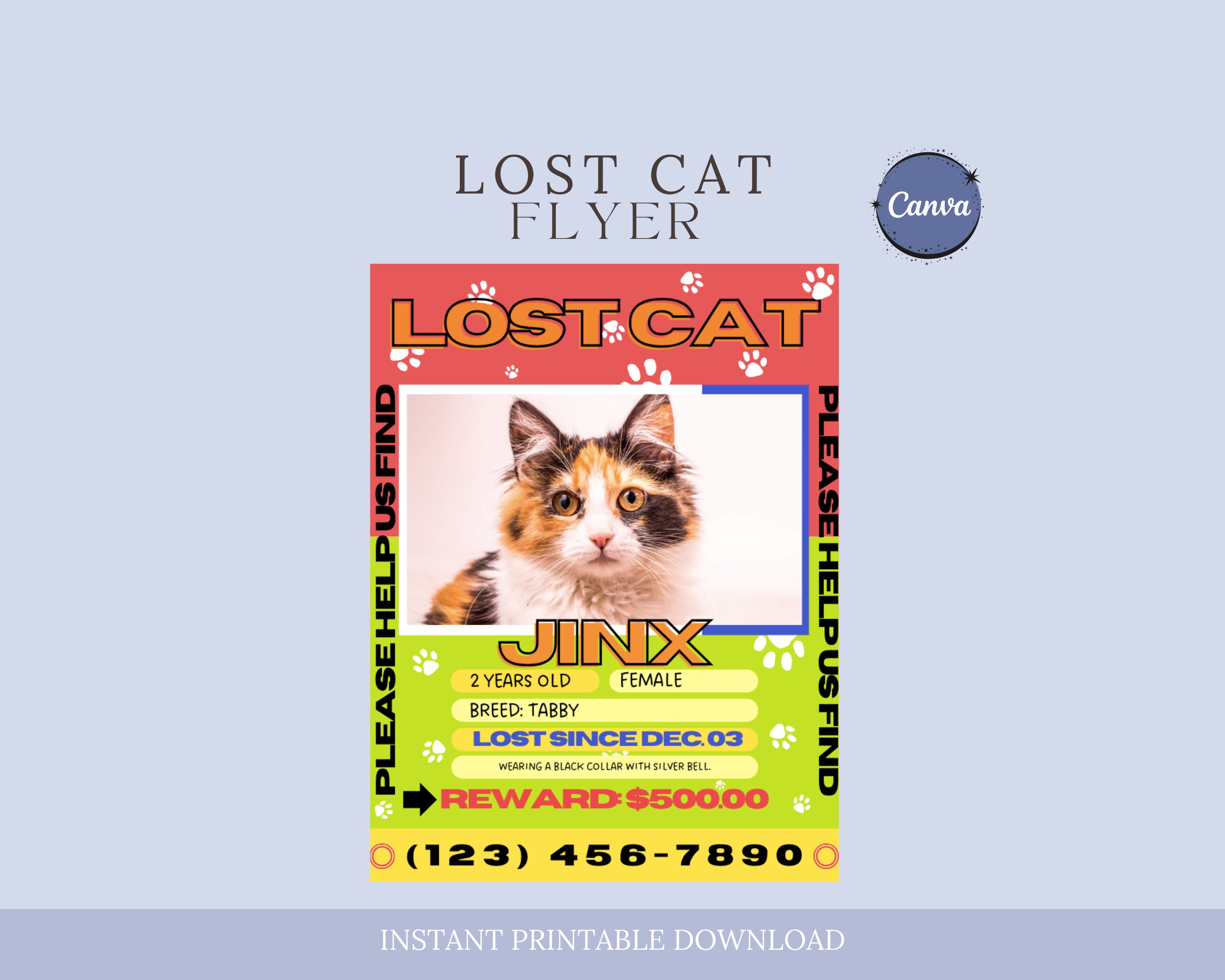 Missing Cat Template Missing Cat Flyer Editable Lost Pet Poster Lost Missing Cat Template Missing Cat Flyer Editable Lost Pet Poster Lost