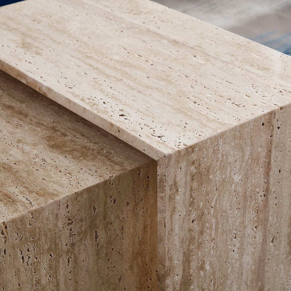 Travertine Marble Side Table , Marble Coffee Table, Marble End Table