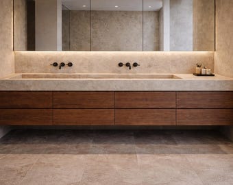 Handmade Travertine Marble Sink: Wall Mounted Natural Stone Washbasin