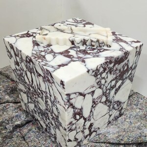 Calacatta Viola Marble Plinth Coffee Table , Marble Coffee Table, Marble End Table , Custom Table, Marble Coffee Table, Marble Side Table