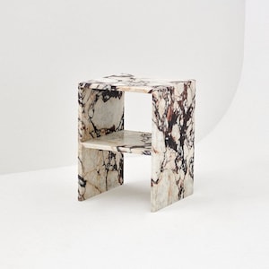 Calacatta Viola Marble Side Table: Natural Stone Coffee Table