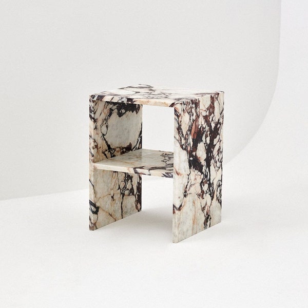 Calacatta Viola Marble Side Table: Natural Stone Coffee Table
