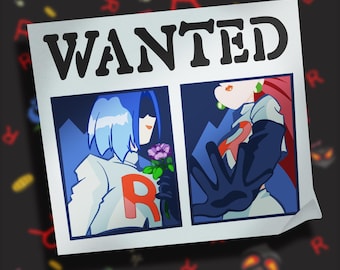 Wanted: Team Rocket Sticker - Pokemon