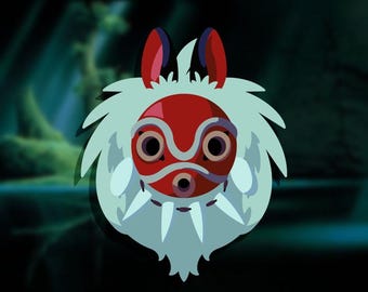 San’s Wolf Mask - Princess Mononoke Sticker