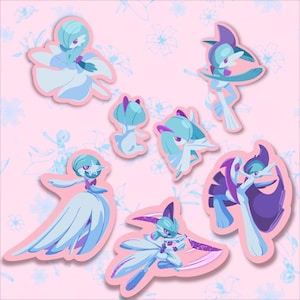 Pastel Emotion Line - Ralts, Kirlia, Gardevoir and Gallade Stickers