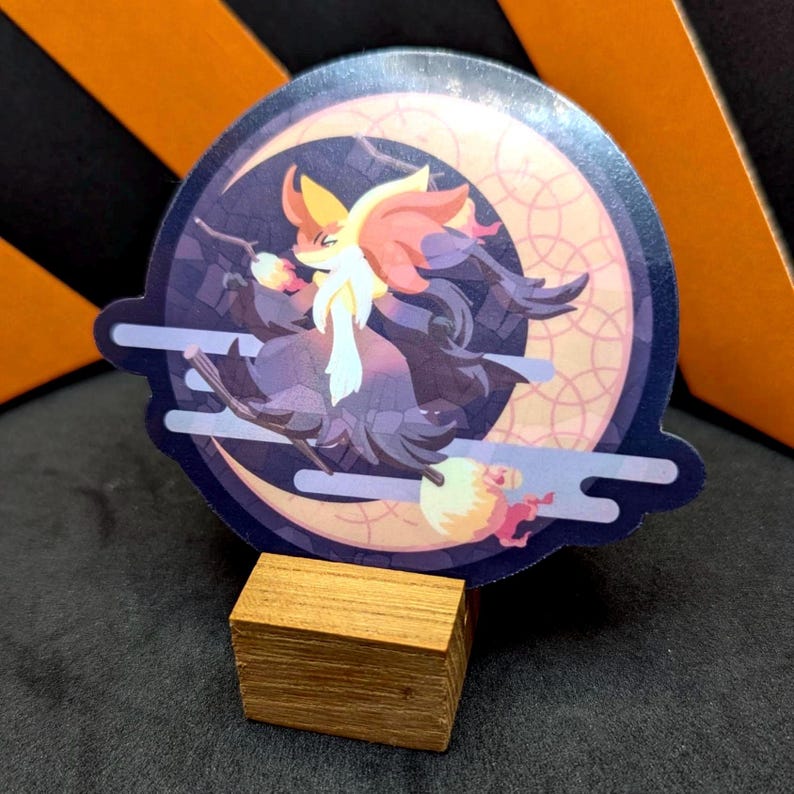 Delphox Sticker Moonlit Mega Delphox - Stickerdex - Etsy