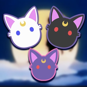 Artemis, Luna and Diana - Sailor Moon Stickers