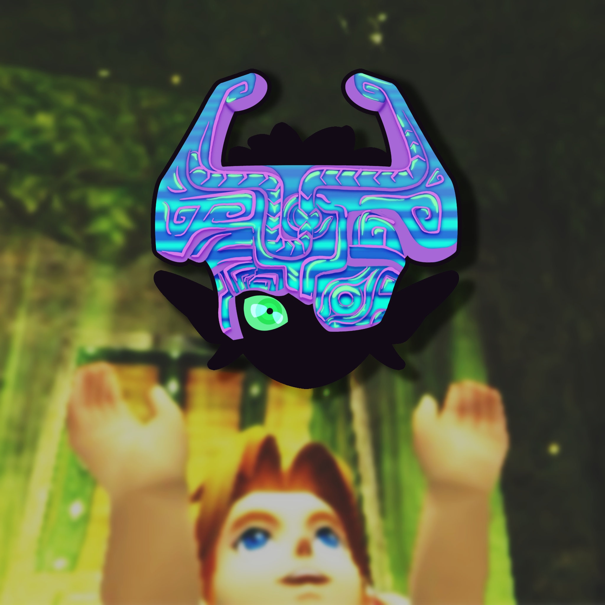 The Legend of Zelda - Vaporwave Midna Sticker - Etsy