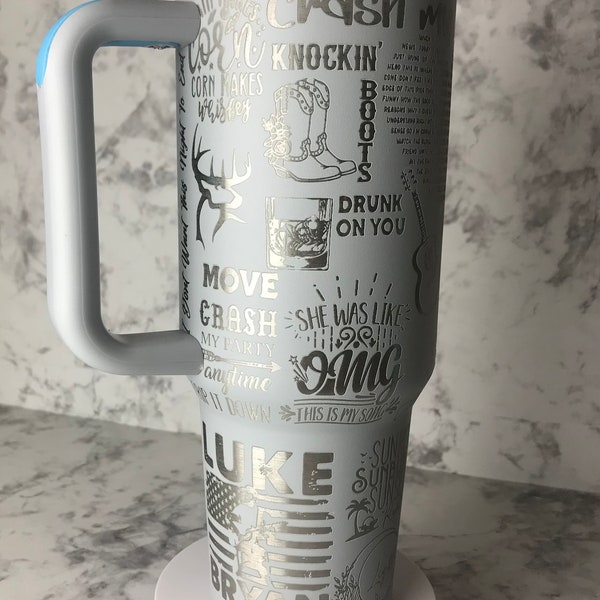Luke Bryan 40oz Stanley styled Tumbler with various color options