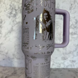 Harry Styles engraved 40oz Stanley styled Tumbler with various color options